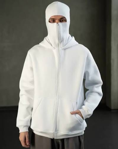 Balaclava Ninja Hoodie for Men – White