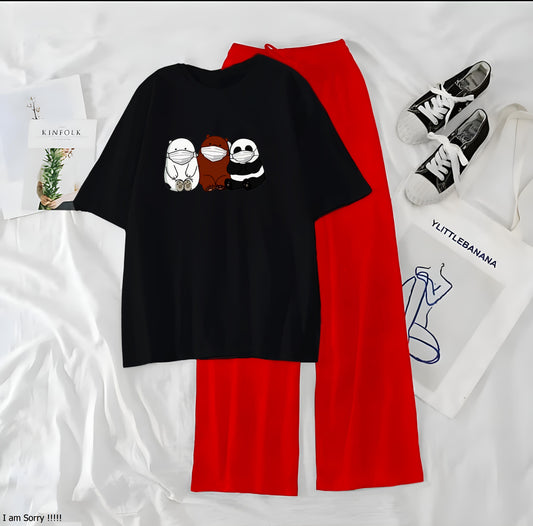 3 Panda Casual Night Wear