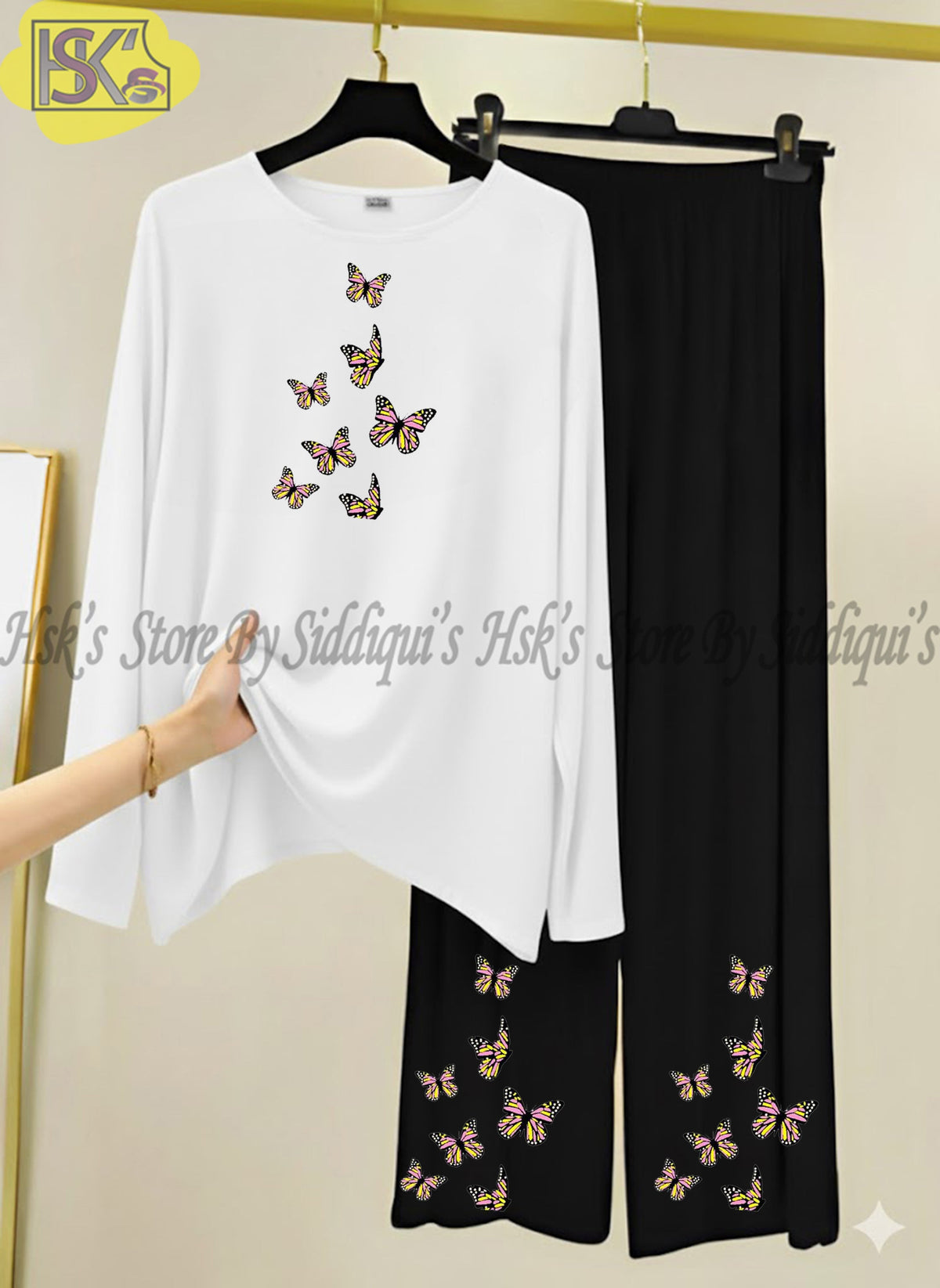 Little Butterfly Printed Full Sleeves Long Wear Dress