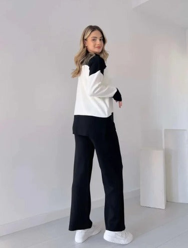 Black Panel Style Co-Ord Sets For Women