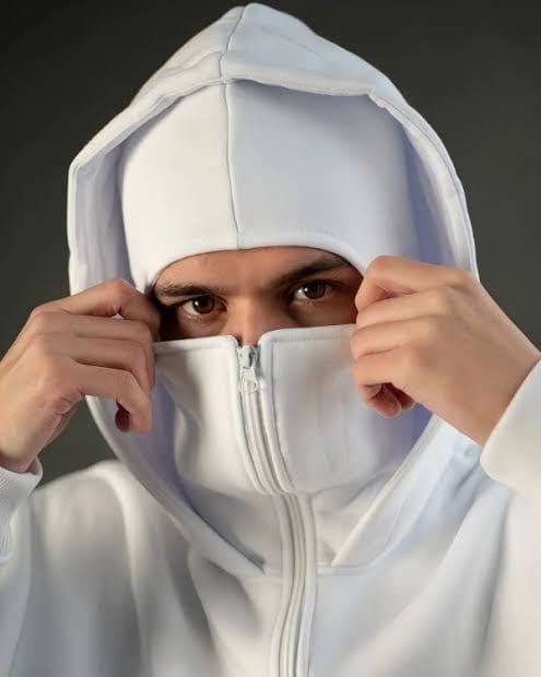 Balaclava Ninja Hoodie for Men – White