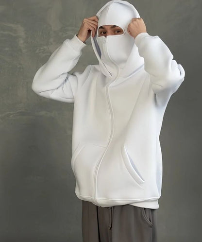 Balaclava Ninja Hoodie for Men – White