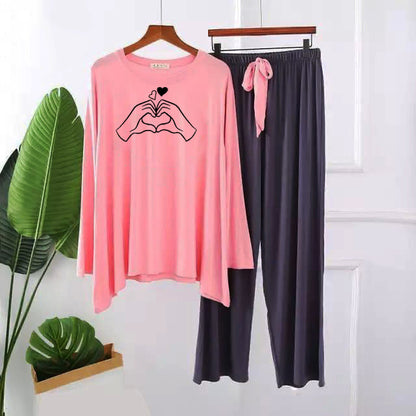 Premium 2 Hand Print Full Sleeves Long wear Pajama Set for Women